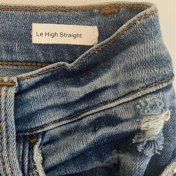 FRAME - ‘'Le High Straight” Raw Hem Jeans - style LHSTRA801 - size 26 - Picture 6 of 14